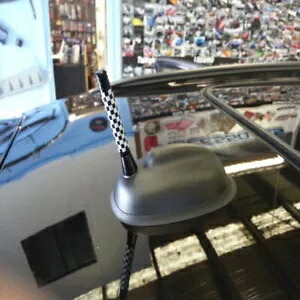 3 インチ市松模様のスタイル マスト ショート アンテナ アンテナ ミニ クーパー R59 R60 同胞用 3\