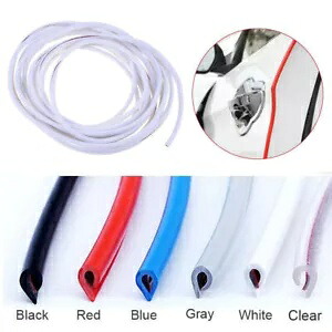 ホワイト 5 メートル車の車体ドアエッジプロテクターストリップガード成形トリム接着剤 White 5M Car Auto Body Door Edge Protector Strip Guard Moulding Trim Adhesive 【並行輸入品】