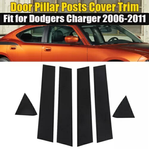 6x 車のピラーポスト窓ドアモールディングトリムカバーダッジチャージャー 2006-2010 6x Car Pillar Post Window Door Moulding Trim Cover For Dodge Charger 2006-2010 【並行輸入品】