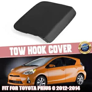 1PC ブラックフロントバンパー牽引フックアイキャップカバー蓋 2012-2014 トヨタプリウス C 1PC Black Front Bumper Tow Hook Eye Cap Cover Lid For 2012-2014 Toyota Prius C 【並行輸入品】