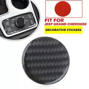 ジープグランドチェロキー 11-21 カーボンファイバーコントロールスイッチノブトリムアクセサリー For Jeep Grand Cherokee 11-21 Carbon Fiber Control Switch Knob Trim Accessories 【並行輸入品】