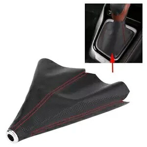 車のギアカラーカーボンファイバー自動マニュアルスティックシフターノブシフトブーツカバー Car Gear Collars Carbon Fiber Auto Manual Stick Shifter Knob Shift Boot Cover 【並行輸入品】