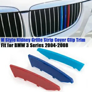 BMW 3 シリーズ E90 M スポーツフロント腎臓グリルインサートストリップトリムカバークリップ For BMW 3 Series E90 M Sport Front Kidney Grille Insert Strip Trims Cover Clip 【並行輸入品】