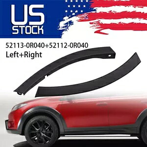 トヨタ RAV4 2013 2014 2015 フロントバンパーホイールフェンダーアーチ成形カバートリム For Toyota RAV4 2013 2014 2015 Front Bumper Wheel Fender Arch Molding Cover Trim 【並行輸入品】