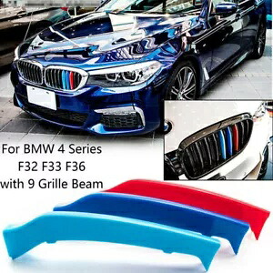 BMW F32 F33 F36 4 シリーズ 2014-2018 用 M カラー グリルインサート トリム ストリップ 3 パック 3pack M-Color Grille Insert Trim Strips for BMW F32 F33 F36 4 Series 2014-2018 【並行輸入品】