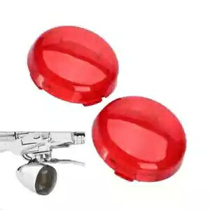 2x ターンシグナル光弾レンズカバー レッド ハーレーツーリングエレクトラグライド用 2x Turn Signal Light Bullet Lens Cover Red Fit For Harley Touring Electra Glide 【並行輸入品】
