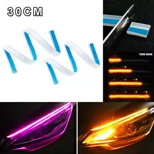 30 センチメートルアンバーピンク LED 車の自動車 DRL 昼間ランニングストリップライト柔軟なソフトチューブ 30CM Amber Pink LED Car Auto DRL Daytime Running Strip Light Flexible Soft Tube 【並行輸入品】