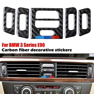 カーボンファイバーエアベントアウトレットカバートリムアクセサリー BMW E90 E92 E93 2005-12 Carbon Fiber Air Vent Outlet Cover Trim Accessories For BMW E90 E92 E93 2005-12 【並行輸入品】