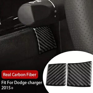 カーボンファイバーステアリングホイールサイドパネルトリムカバーダッジチャージャー 2015-2022 Carbon Fiber Steering Wheel Side Panel Trim Cover For Dodge Charger 2015-2022 【並行輸入品】