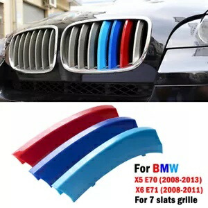 フォントグリルカバーストリップクリップトリム BMW X5 E70 (2008-2013) X6 E71 (2008-2011) Font Grille Cover Strip Clip Trim For BMW X5 E70 (2008-2013) X6 E71 (2008-2011) 【並行輸入品】