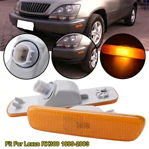 フロントバンパーサイドマーカーライトリフレクターレクサス RX300 1999-2003 右 + 左 Front Bumper Side Marker Light Reflector For Lexus RX300 1999-2003 Right + Left 【並行輸入品】