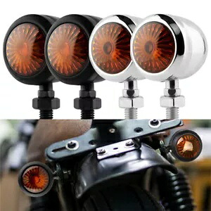 クロームアンバー弾丸ターニングシグナルライトホンダシャドウセイバー VT VF 700 750 Chrome Amber Bullet Turning Signal Lights For Honda Shadow Sabre VT VF 700 750 【並行輸入品】