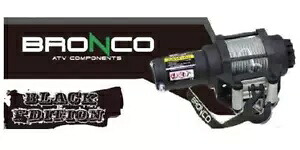 ブロンコ AC-12025 3500ポンド。ブラック エディション ウインチ、グレーの合成ロープ付き Bronco AC-12025 3500lb. Black Edition Winch with Gray Synthtic Rope 【並行輸入品】｜カスタムパーツ WORLD倉庫