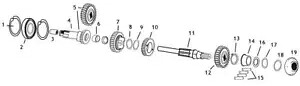 アンドリュース 254710 メインシャフトストックレシオクラッチギア(4) Andrews 254710 Mainshaft Stock Ratio Clutch Gear(4) 【並行輸入品】