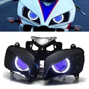 完全アセンブリヘッドライトホワイトエンジェルブルーデビルアイホンダ CBR1000RR 2004-07 Fully Assembly Headlight White Angel Blue Devil Eye For Honda CBR1000RR 2004-07 【並行輸入品】