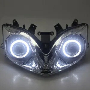 ヘッドライト完全に組み立てられたヘッドランププロジェクターホワイトホンダ CBR 600 F4i 2001-07 Headlight Fully Assembled Headlamp Projector White For Honda CBR 600 F4i 2001-07 【並行輸入品】