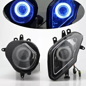 ヘッドライトアセンブリエンジェルアイフロントプロジェクターヘッドランプ BMW S1000RR 09-2014 Headlight Assembly Angel Eye Front Projector Headlamp For BMW S1000RR 09-2014 【並行輸入品】