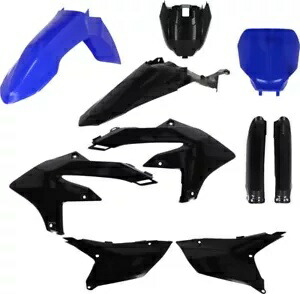 Acerbis フルプラスチックキット ブラック/ブルー 2979591004 Acerbis Full Plastic Kits Black/Blue 2979591004 【並行輸入品】