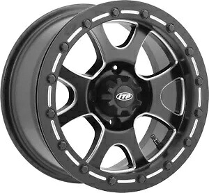 I.T.P.ストーム シリーズ ツナミ ホイール 15X7 5+2 4/115 マット ブラック 1522084727B I.T.P. Storm Series Tsunami Wheels 15X7 5+2 4/115 Matte Black 1522084727B 【並行輸入品】