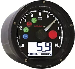 スリップストリーマー Koso TNT-01 多機能スピードメーター ブラック BA035K00-HD Slipstreamer Koso TNT-01 Multifunction Speedometer Black BA035K00-HD 【並行輸入品】｜カスタムパーツ WORLD倉庫