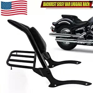 バックレスト シーシーバー 荷物ラック付き ヤマハ V スター Dragstar XVS 1100 00~2011 Backrest Sissy Bar w/ Luggage Rack For Yamaha V Star Dragstar XVS 1100 00~2011 【並行輸入品】