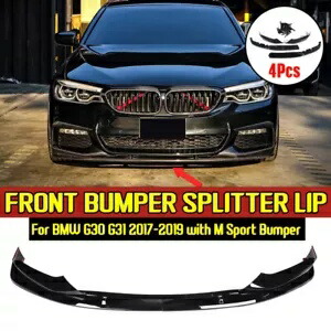 グロスブラックフロントバンパースポイラースプリッターリップ BMW 5 シリーズ G30 M スポーツ 17 ? 20 Gloss Black Front Bumper Spoiler Splitter Lip For BMW 5-Series G30 M Sport 17~20 【並行輸入品】