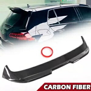 リアルーフスポイラーウイング VW Golf7 MK7/MK7.5 GTD R 2014~2020 カーボンファイバーに適合 Rear Roof Spoiler Wing Fits VW Golf7 MK7/MK7.5 GTD R 2014~2020 Carbon Fiber 【並行輸入品】