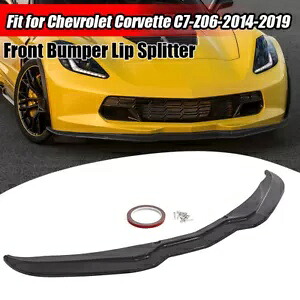 フロントリップスプリッター 2014-2019 C7 コルベット Z06 STG ステージ 3 カーボンファイバー 1PC Front Lip Splitter For 2014-2019 C7 Corvette Z06 STG Stage 3 Carbon Fiber 1PC 【並行輸入品】