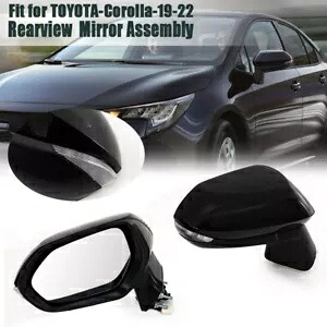 バックミラードアミラー 2019-2022 トヨタカローラ運転席助手席パワーヒーター Rearview Door Mirror For 2019-2022 Toyota Corolla Driver Passenger Power Heated 【並行輸入品】