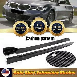 19 ? 2022 BMW G20 G21 3 シリーズ M スポーツサイドスカートエクステンションリップカーボンファイバー For 19~2022 BMW G20 G21 3 Series M Sport Side Skirts Extension Lip Carbon Fiber 【並行輸入品】