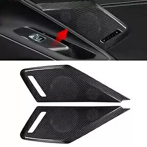 リアルカーボンファイバーインナードアスピーカーパネルカバー 2020+ シボレーコルベット/C8 Real Carbon Fiber Inner Door Speaker Panel Cover For 2020+ Chevrolet Corvette/C8 【並行輸入品】