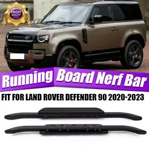 ブラック 2 ドア ランニングボード ランドローバー ディフェンダー 90 2020~2024 サイドステップに適合 Black 2-Door Running Boards Fit For Land Rover Defender 90 2020~2024 Side Steps 【並行輸入品】｜カスタムパーツ WORLD倉庫