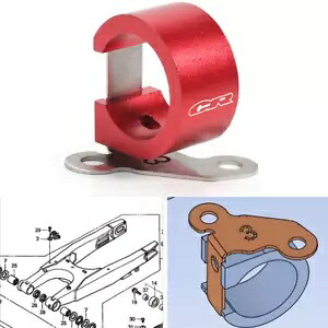 CNC リアブレーキホースケーブルガイドクランプホルダーホンダ CR125R CR250R 1998-2007 CNC Rear Brake Hose Cable Guide Clamp Holder For HONDA CR125R CR250R 1998-2007 【並行輸入品】