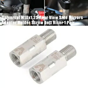 ユニバーサル M10x1.25 リアビューサイドミラーアダプターホルダーネジボルトライザー 1 ペア Universal M10x1.25 Rear View Side Mirrors Adapter Holder Screw Bolt Riser 1 Pair 【並行輸入品】