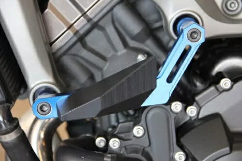 ブルー フレームスライダー/クラッシュパッド ヤマハ MT09 MT-09 ストリートラリー Blue Pair of Frame Sliders / Crash Pad YAMAHA MT09 MT-09 STREET RALLY 【並行輸入品】