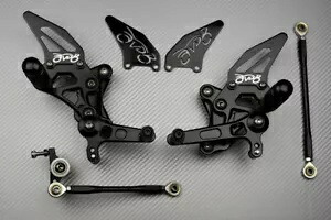 AVDB 調整可能なブラック フットレスト システム ドゥカティ SBK 1098 H7 2007-2009- AVDB Adjustable Black Footrest System DUCATI SBK 1098 H7 2007-2009- 【並行輸入品】