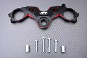 ブラック/レッドアッパートリプルツリー アルミニウム ヤマハ YZFR7 YZF-R7 2021-2024 Black / Red Upper Triple Tree in Aluminium YAMAHA YZFR7 YZF-R7 2021-2024 【並行輸入品】