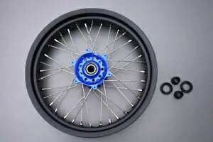 「リム スポーク フロント ホイール スーパーモト ブルー ヤマハ YZ 125 X YZ125X 2020-23 3.5\
