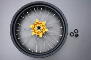 イエロー スーパーモト スポーク リム/フロント ホイール スズキ DRZ 400 E 2000-2005 3,5 ''x17'' Yellow Supermoto Spoked Rim / Front Wheel SUZUKI DRZ 400 E 2000-2005 3,5''x17'' 【並行輸入品】