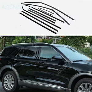 フォード エクスプローラー 2020-2022 ブラックチタン鋼ウィンドウトリムストリップ 10 個 For Ford Explorer 2020-2022 black titanium steel window trim strip 10PCS 【並行輸入品】 70,180円