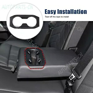 リアルカーボン車後部座席カップホルダーパネルトリムカバー BMW 5 シリーズ G60 2024+ Real Carbon Car Rear Seat Cup Holder Panel Trim Cover For BMW 5 Series G60 2024+ 【並行輸入品】