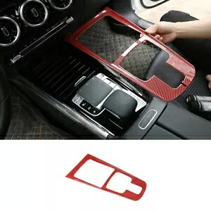 ベンツ GLA ABS レッドカーボンファイバーミドルコンソールギアシフトパネルトリム 2020-2022 For Benz GLA ABS Red Carbon Fiber Middle Console Gear Shift Panel Trim 2020-2022 【並行輸入品】