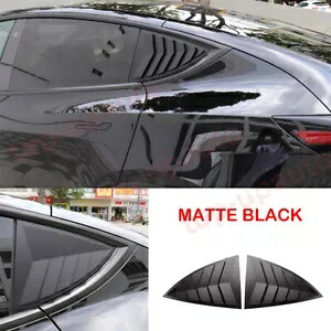テスラモデル Y 2020-2022 ABS マットブラックサイドベントウィンドウスクープルーバートリム 2 For Tesla Model Y 2020-2022 ABS matte black Side Vent Window Scoop Louver Trim 2 【並行輸入品】