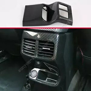 起亜セルトス 2021 ABS カーボンファイバーインナーリア USB エアベントアウトレットフレームトリム For Kia Seltos 2021 ABS carbon fiber Inner Rear USB Air Vent Outlet Frame Trim 【並行輸入品】