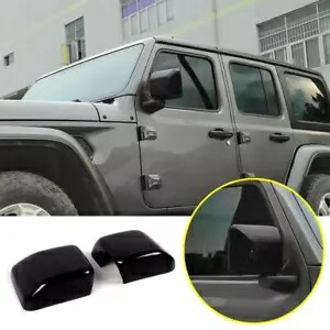ジープラングラー JL 2018-2023ABS 光沢のある黒のサイドミラーカバー 2 個 For Jeep Wrangler JL 2018-2023ABS Glossy Black Side Mirror Cover 2PCS 【並行輸入品】
