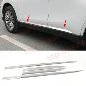 トヨタ ヴェンザ 2021-2022 スチールクロームサイドドアボディガード成形カバートリム For Toyota Venza 2021-2022 steel Chrome Side Door Body Guard Molding Cover Trim 【並行輸入品】