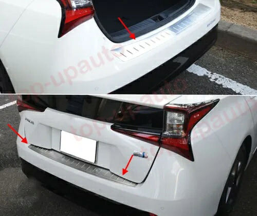 トヨタ プリウス 2019-2022 スチール外側リアバンパープロテクターシルプレートトリム For Toyota Prius 2019-2022 steel outside Rear Bumper Protector Sill Plate Trim 【並行輸入品】