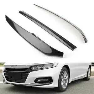 ホンダアコード 10TH フロントバンパーリップカバーボディキットトリムカーボンファイバー 2018-19 FOR HONDA ACCORD 10THFRONT BUMPER LIP COVER BODY KIT TRIM CARBON FIBER 2018-19 【並行輸入品】