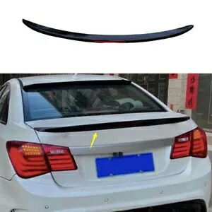 シボレークルーズ 2010-2015ABS 光沢のある黒のリアスポイラーテールボックスリップウイング For Chevrolet Cruze 2010-2015ABS Glossy Black Rear Spoiler Tailbox Lip Wing 【並行輸入品】