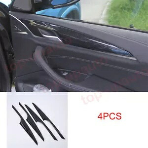 2022 BMW X3 X4 ABS カーボンファイバーインナードアパネルカバートリム 4 個 For 2022 BMW X3 X4 ABS carbon fiber Inner Door Panel Cover Trim 4PCS 【並行輸入品】